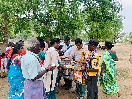 Provisions Distribution and Satsang