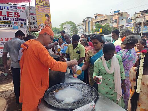 Varadharaja Perumal Ratha Yatra Butter Milk Distribution