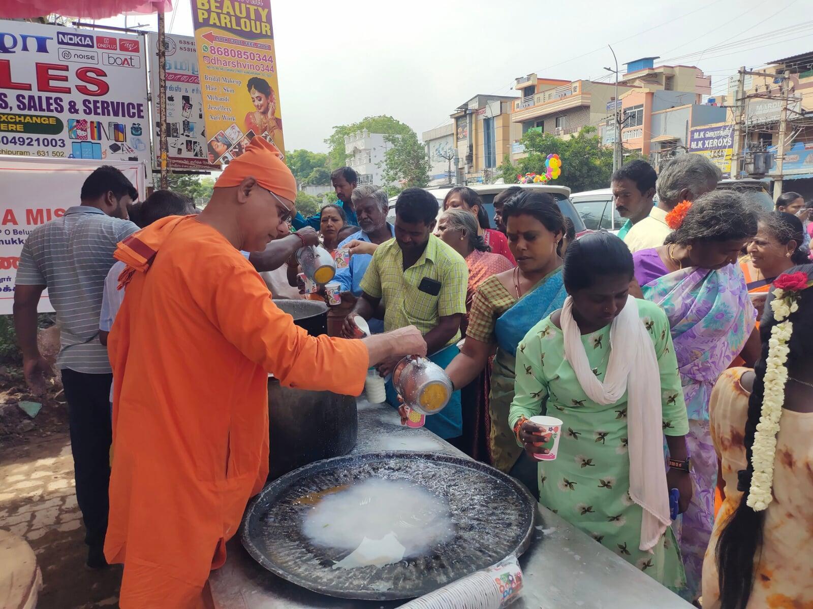 Varadharaja Perumal Ratha Yatra Butter Milk Distribution