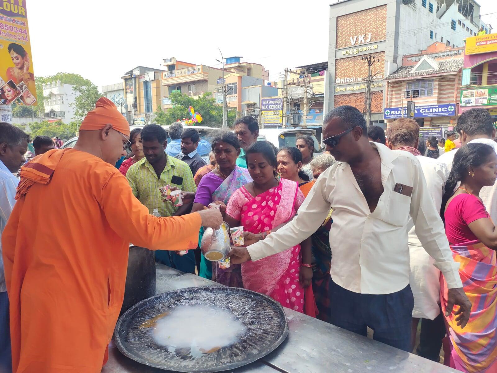 Varadharaja Perumal Ratha Yatra Butter Milk Distribution